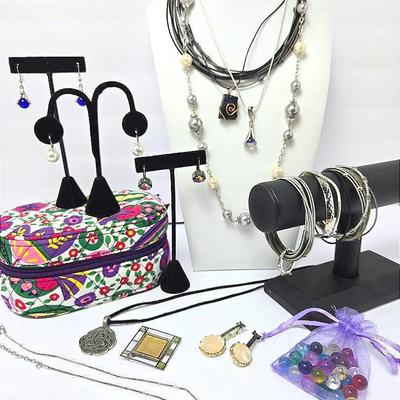 Costume Jewelry Including Swarovski, Sea Lily, Sergio Lub, Plus Vera Bradley Travel Jewelry Case