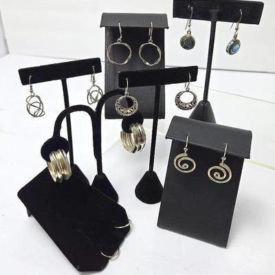 Sterling Silver Earrings (Marked Or Tested)