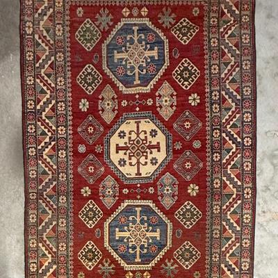 Kazak Style Wool Area Rug Made In Pakistan - 8’3”x9’4”