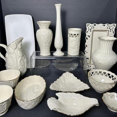 Lenox Porcelain Ivory Serveware & Decor – Tulip Pitcher, Vases, Plates, Tealight Holder & More