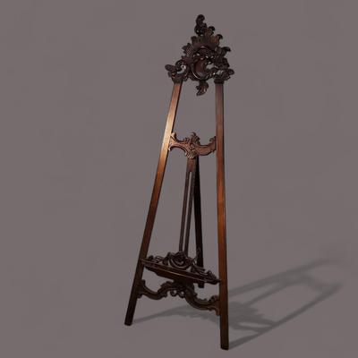 Carved Wood Display Easel - 73” Tall, 27” Wide