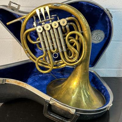 Vintage Hans Hoyer Double French Horn with Bicentennial Series 76 York Case