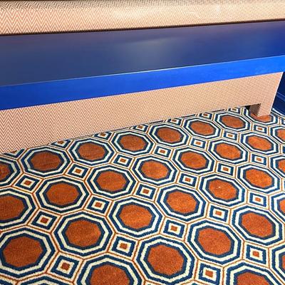 Modern Blue Laminate Sofa Table - 84x14x26”