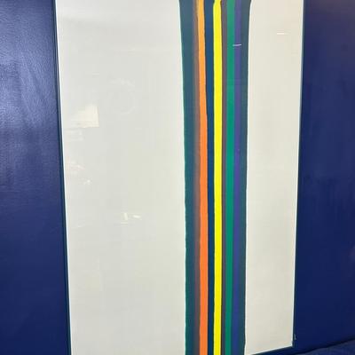Large Modern Color Field Morris Louis "1-33" Print, Framed 47x30"