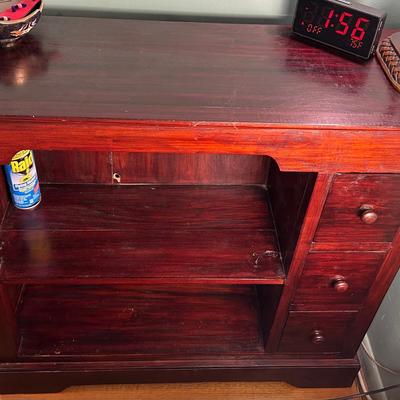 Vintage Solid Wood Bookshelf, 39x23x36"