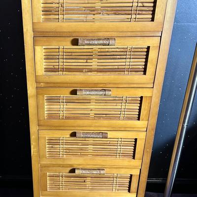 Bamboo Lingerie Chest of Drawers - 20x16x48