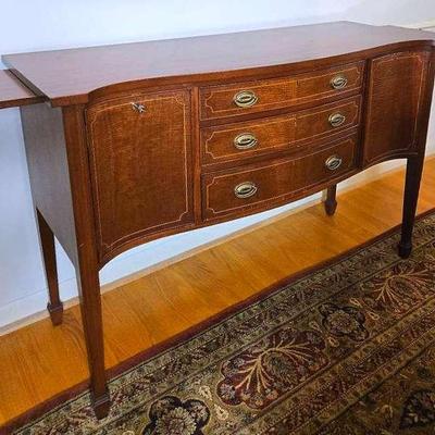 Biggs Federal Style Mahogany Bowfront Sideboard - 54x20x36"
