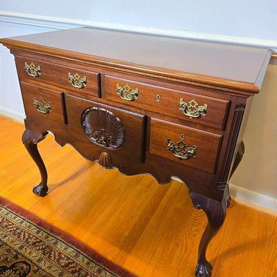 Biggs Chippendale Style Mahogany Lowboy – 38x20x32"
