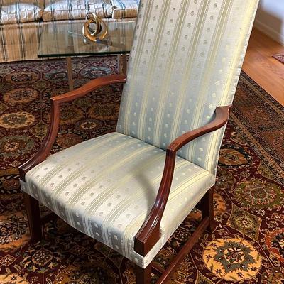 Vintage Saybolt Cleland Mahogany Hepplewhite Shield-Back Armchair 26x26x43"
