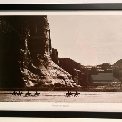 Edward S. Curtis Cañon De Chelly Print, Framed 26X20”