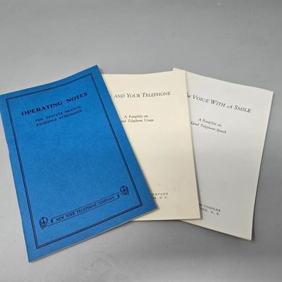 Vintage NY Telephone Company Operator Booklets