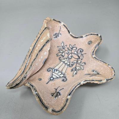 Vintage Italian Shell Shaped Ceramic Dish