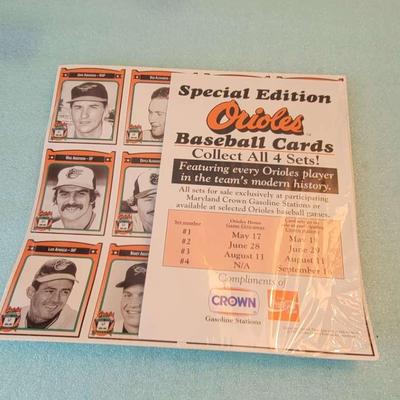Orioles baseball card set from 1991 from Crown gas.