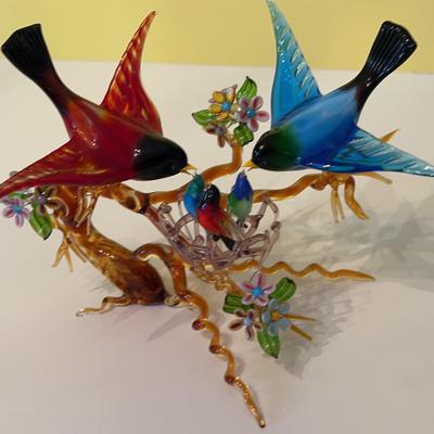Murano Art Glass Bird Sculpture 