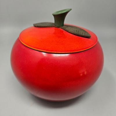 Vintage Aluminum Apple Shape Canister