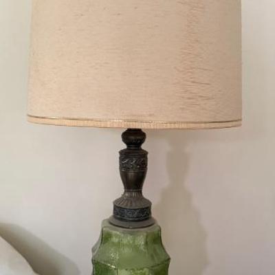 1970s era glass table lamps