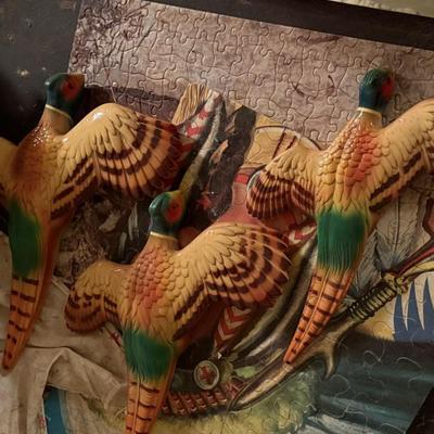 1970s era flying pheasant wall hangings