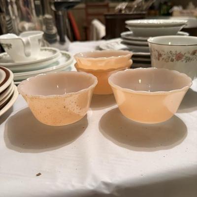 Sale Photo Thumbnail #152: Fire King peach pearl cups