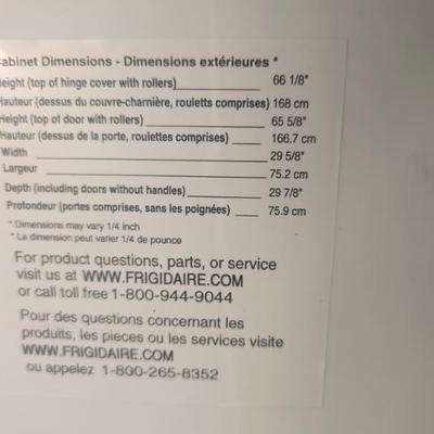 +++THIS ITEM ONLY AVAILABLE NOW AHEAD OF THE ESTATE SALE - Stainless Steel Frigidaire Electrolux Refrigerator Freezer (Top/Bottom) Series...
