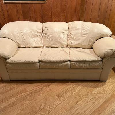 Leather sofa. It has a matching leather chair