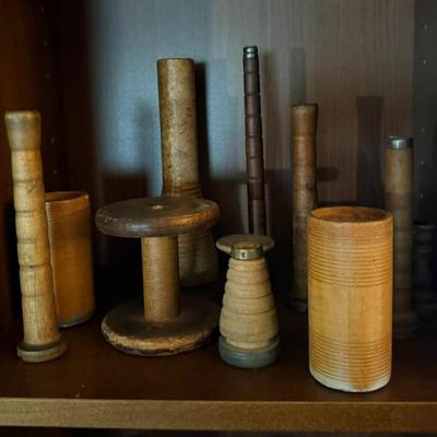 Antique thread spools