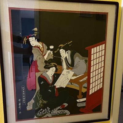 Framed Asian art
