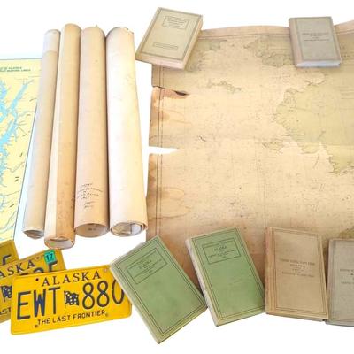 Alaska's Maps, Licence Plates, & Coast Pilot Books