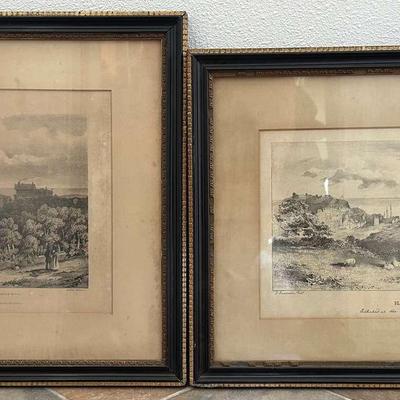 Two Hand-Drawn Pictures; One is From 1938