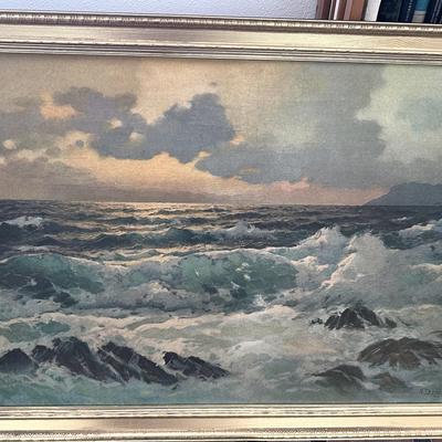 Dzigurski Signed “Emerald Sea” Painting