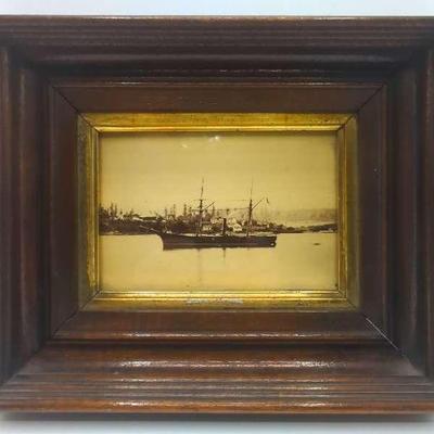 Antique Wood-Framed Ship Retirement Award