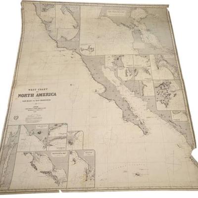 1866 California Chart With Books!