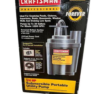 1/4 hp Submersible Utility Pump by Craftsman