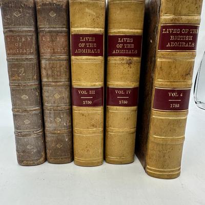 Lives Of The Admirals, 1750, Volumes 2, 3 & 4