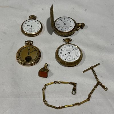 Vintage Set Of Pocketwatches, Elgin, VWCo
