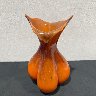 Czech Handblown Glass Vase 