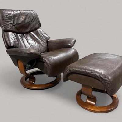 Ekornes Stressless Chair & Ottoman 
