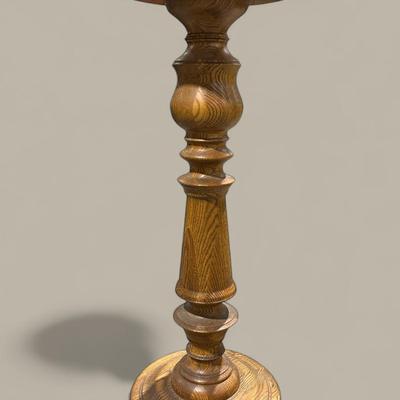 Vintage Oak Plant Stand 