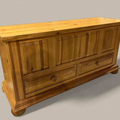 Pine Cedar Chest W/ 2 Drawers 