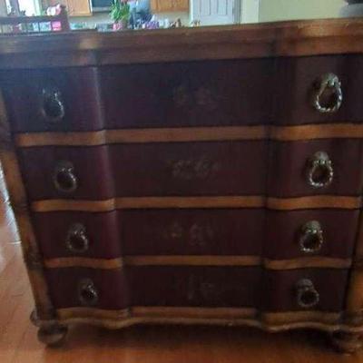 Decorative Wooden Chest with 4 Drawers – Stylish Storage Solution