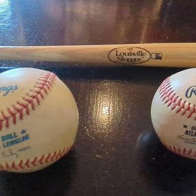 Baseball Memorabilia Lot – 11 Baseballs, Little Slugger Bat, Wilson Mitt & Cal Ripken Ball