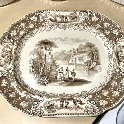 Antique English Staffordshire Transferware Platter