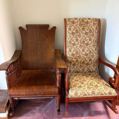 Two Vintage Rocking Chairs 
