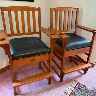 Pair Of American Heritage Billiards Arm Chairs