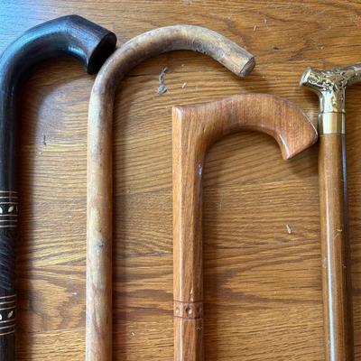 Four Stylish Walking Canes