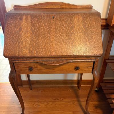 Vintage Secretary Desk -Slant Top Drop Front  