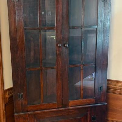 Vintage Petite Corner Cabinet