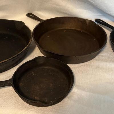Four Cast Iron Skillets-Griswold