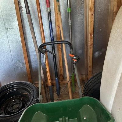 Group Of Lawn & Garden Tools And Scotts Spreader