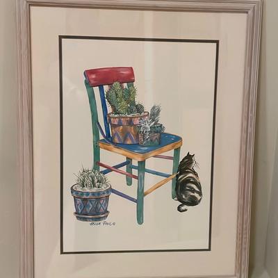 Helen Paul Cat Watercolor  