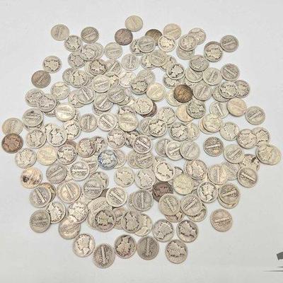 #1554 • Pre 1964 Mercury Dimes, 417g
